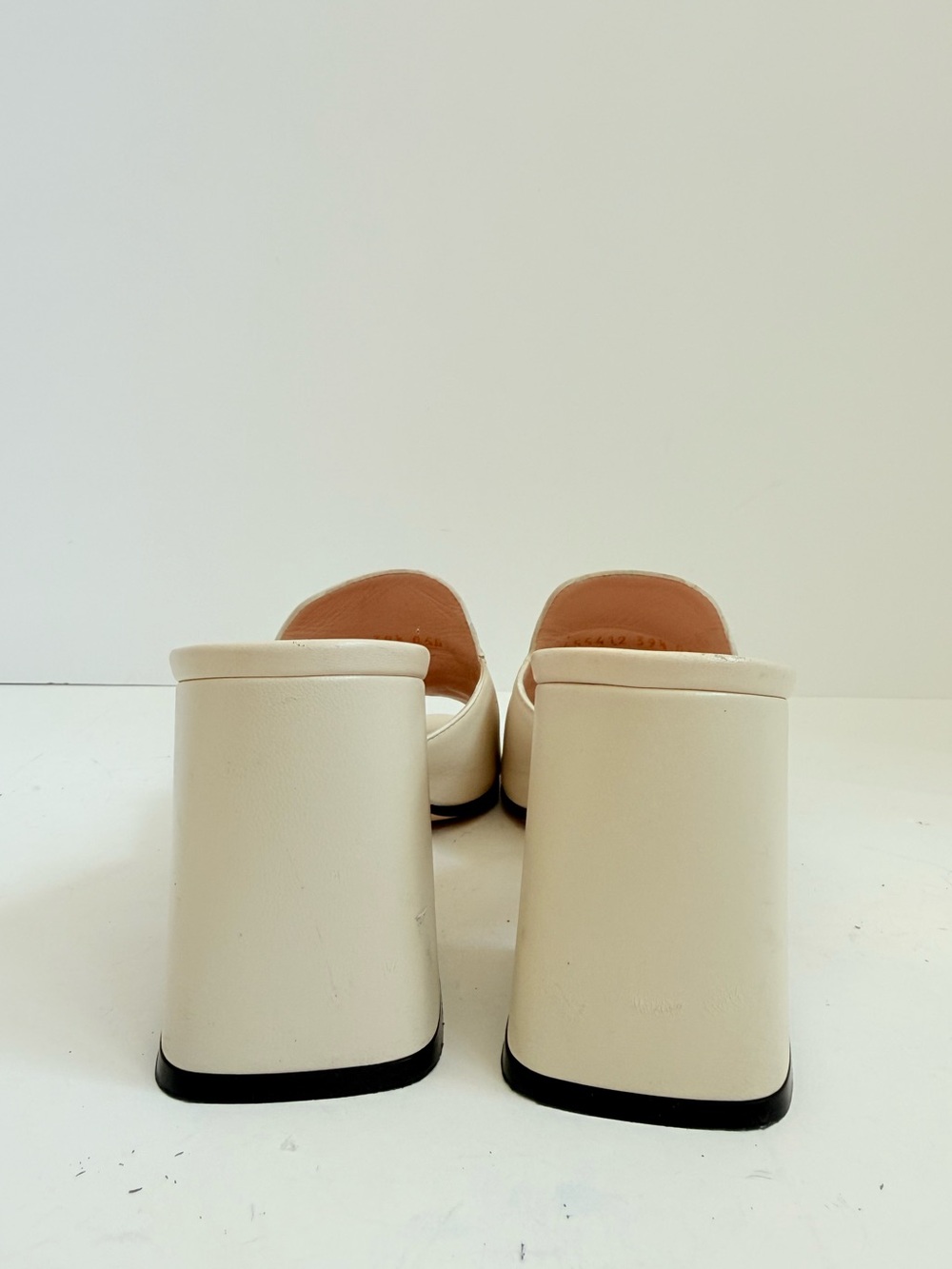 Gucci baby Horsebit Mules 39.5 Mystic White Nappa Leather block heels US 9.5 - Picture 7 of 11